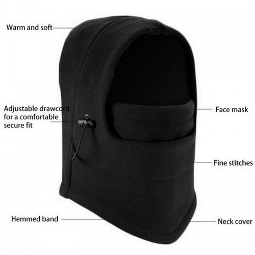 Pack of 2 Pcs 6 in 1 Unisex Winter Fleece Thermal Balaclava Ski Snood Hood Neck Warmer Hats Pack of 2 Pcs 6 in 1 Unisex Winter Fleece Thermal Balaclava Ski Snood Hood Neck Warmer Hats